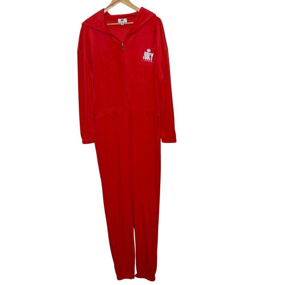 Juicy Couture Velour One Piece Jumpsuit Red Size XXL